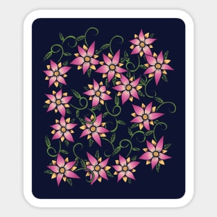 Pink Floral Sticker